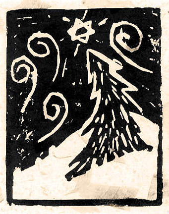 Christmas woodcut